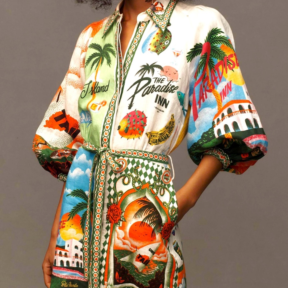 3/4 sleeve mini dress Vacation, Beach, Island, Cover up, New and never worn XL